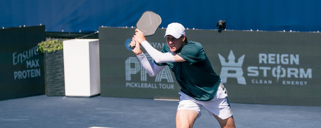 Roscoe Bellamy playing pro pickleball.