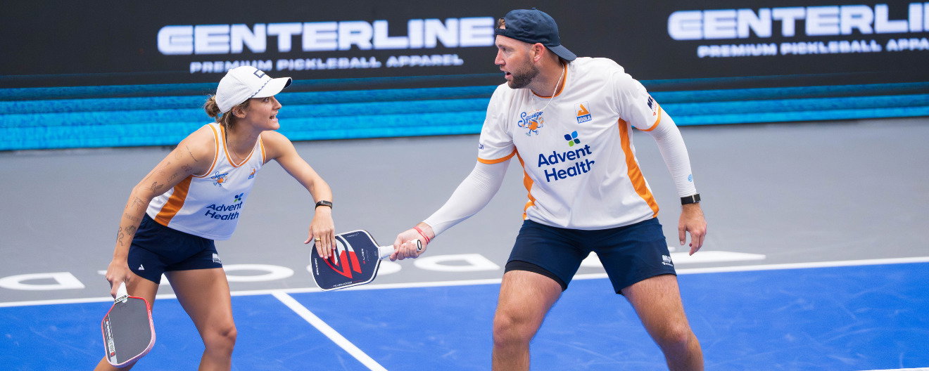 Lacy Schneemann and Jack Sock competing for the Orlando Squeeze at MLP Dallas.