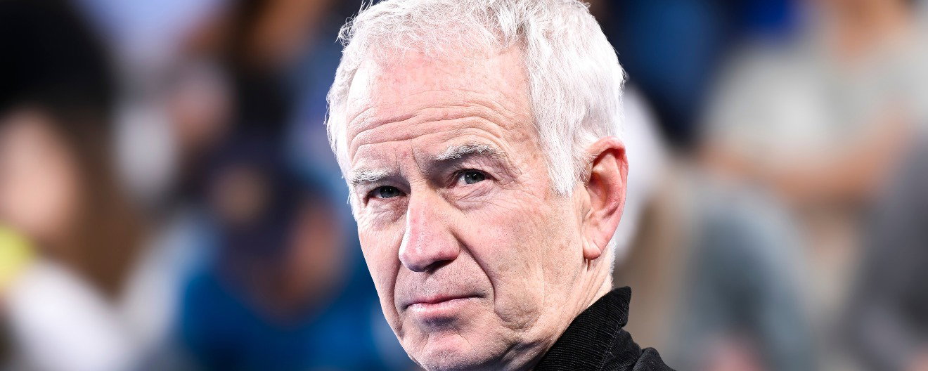 John McEnroe at the 2024 Australian Open.