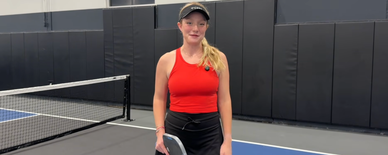 Ashley Griffith on the pickleball court.