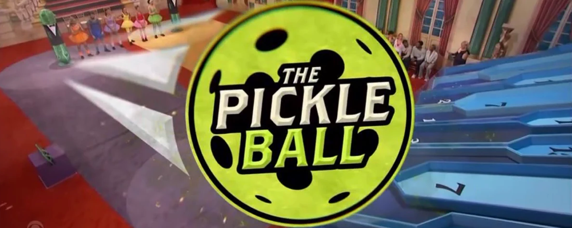 Pickle Ball graphic with the skeeball competition in the background.