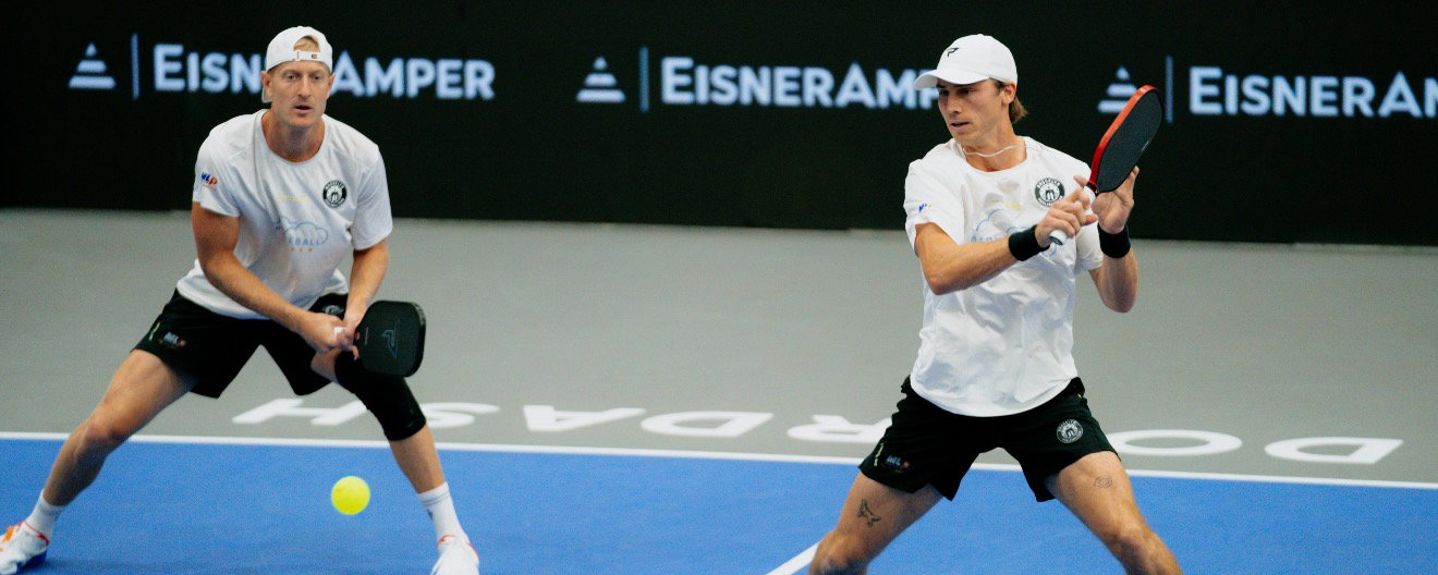 Brooklyn Pickleball Team's Riley Newman and Christian Alshon competing in Dallas.
