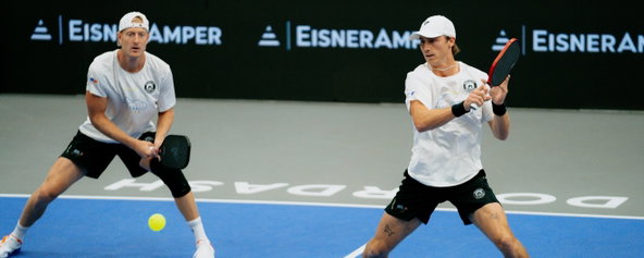 Brooklyn Pickleball Team's Riley Newman and Christian Alshon competing in Dallas.