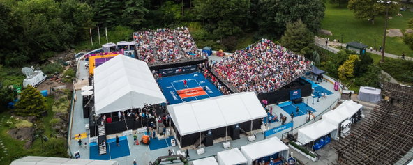 The event was hosted at CityPickle at Wollman Rink in Central Park.