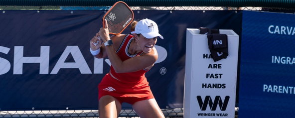 Catherine Parenteau competing at the Veolia Arizona Open.