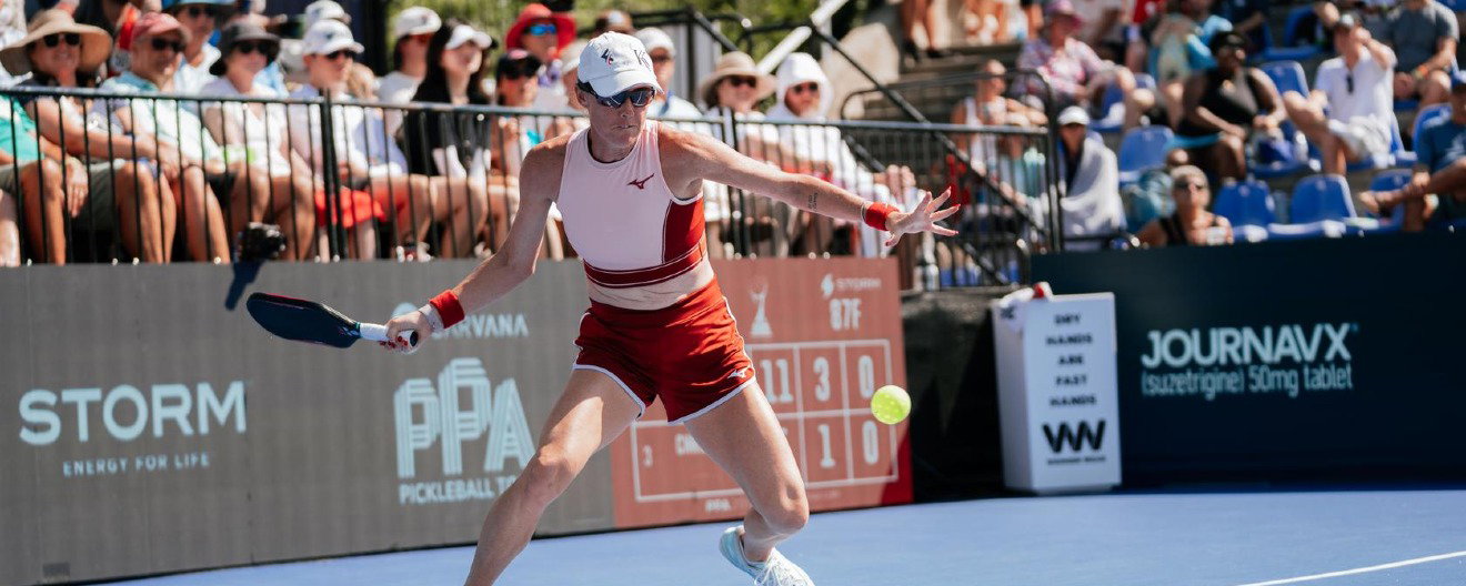 Kaitlyn Christian competing at the Veolia Pickleball National Championships in Cary, NC.