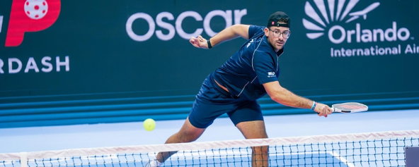 Anouar Braham competing for the Miami Pickleball Club during the 2026 Major League Pickleball season.