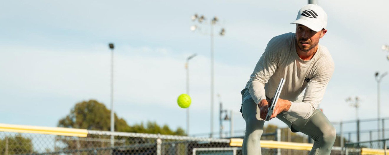 Man playing pickleball
